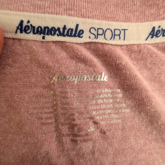 Aeropostale Pink V-Neck T-Shirt - Picture 6 of 6